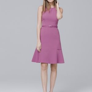 WHBM -Purple belted shift dress